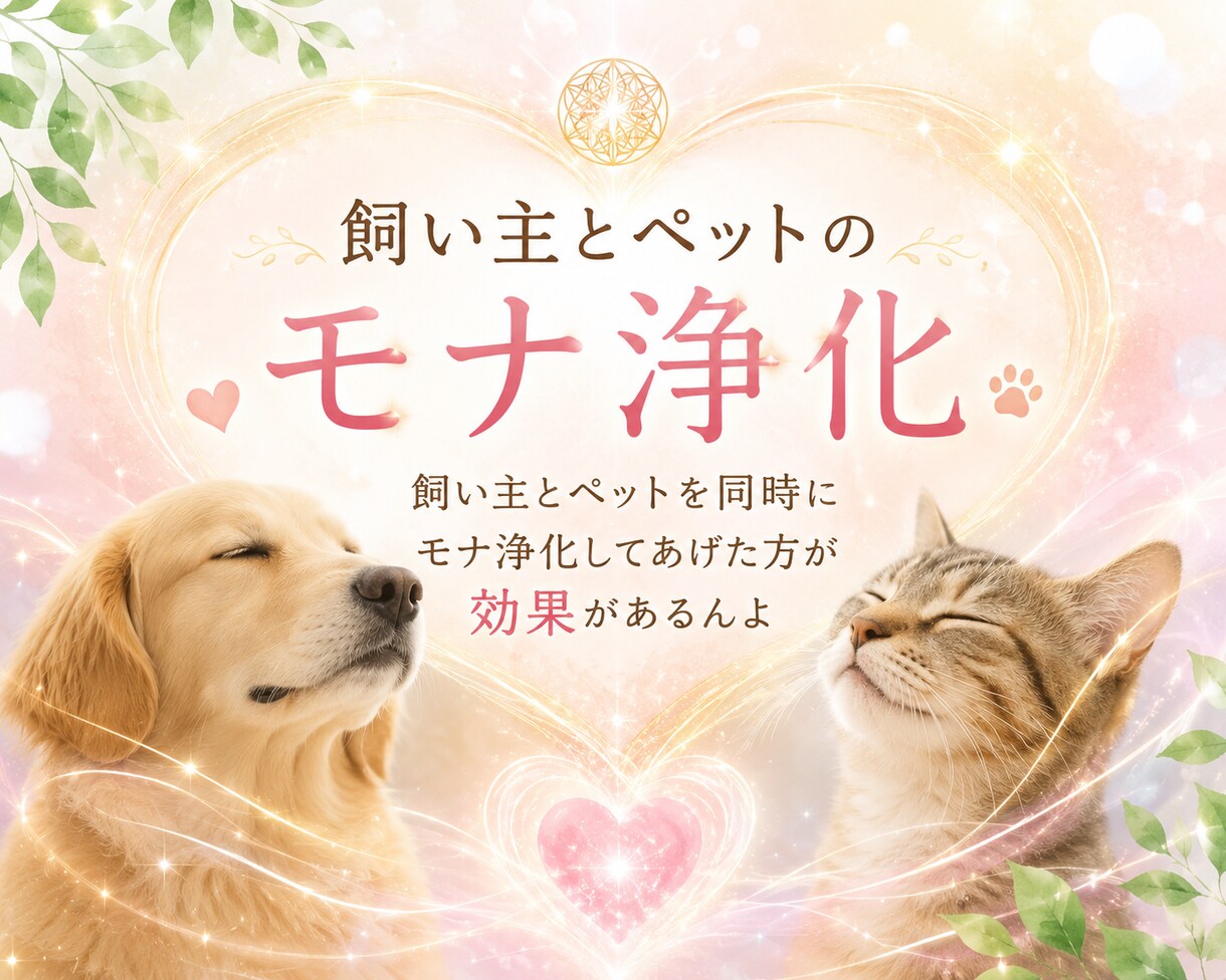 飼い主様とペットちゃん同時にモナ浄化致します 飼い主様の元気はペットちゃんへも繋がります(⁠ꈍ⁠ᴗ⁠ꈍ⁠) イメージ1