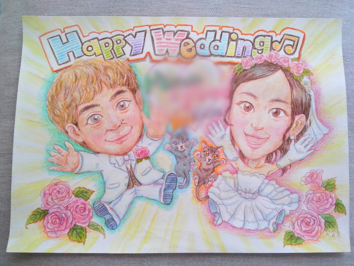 温もりタッチ♡似顔絵｜加賀友禅職人が描きます ご家族・ご友人や可愛いペットを一枚の着彩画に♪ イメージ5