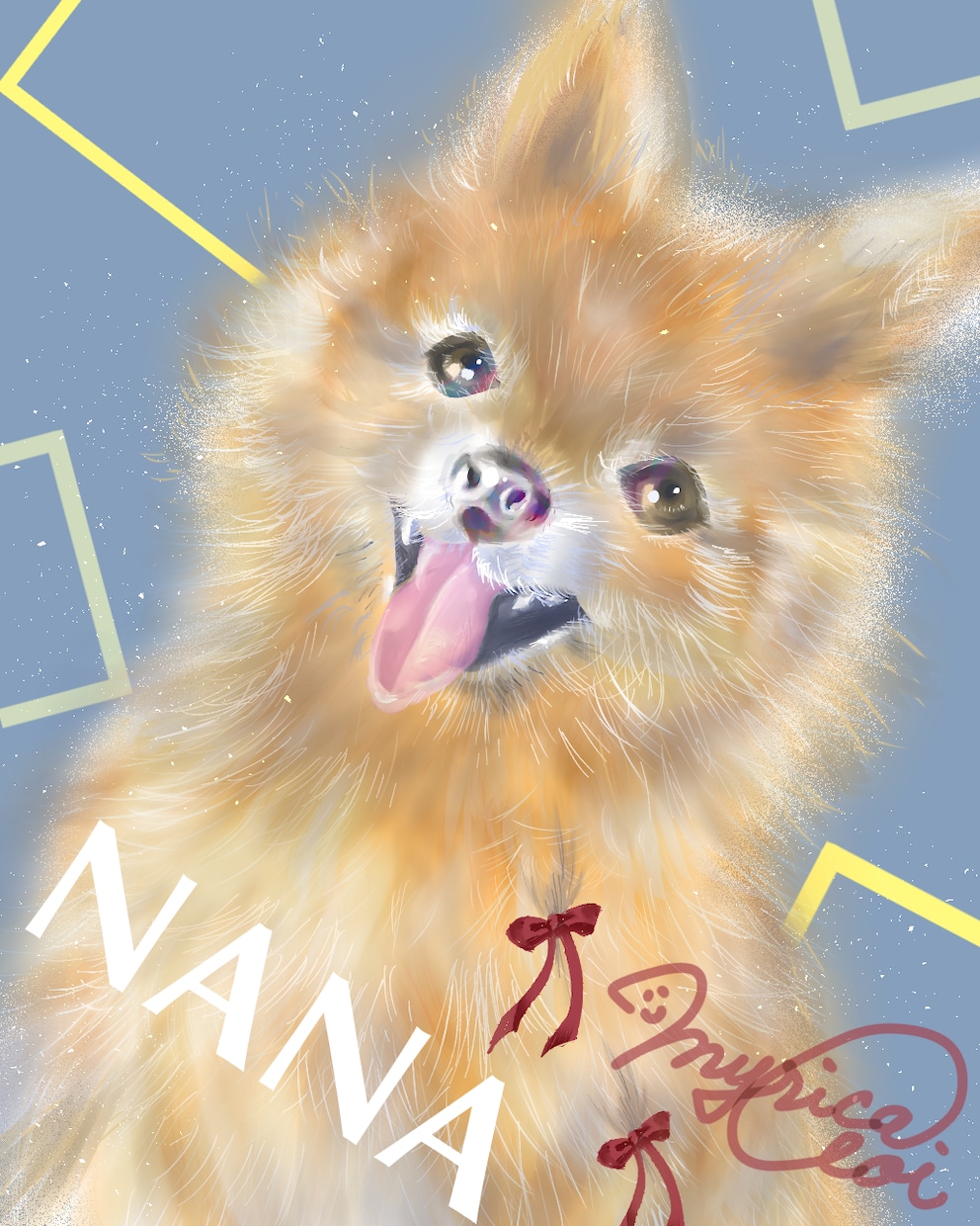 愛犬のイラスト作成します ご自身はもちろんご友人などへのプレゼントとしていかがですか？ イメージ1
