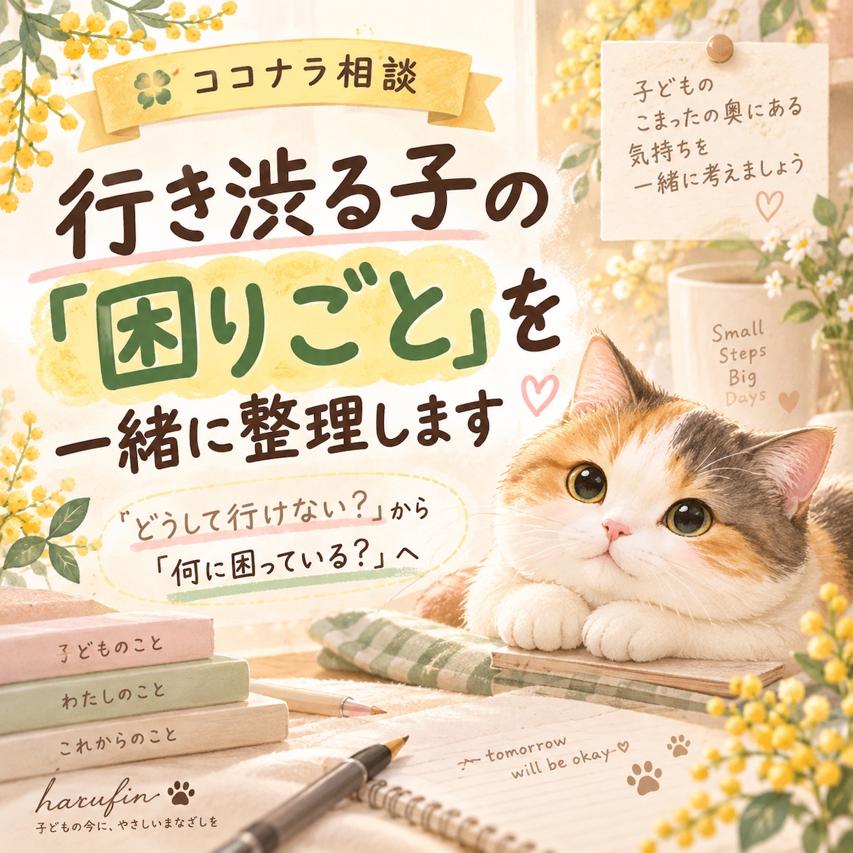 行き渋る子の気持ちを一緒に整理します 「どうして行けないの？」から 「何に困っているんだろう？」へ イメージ1