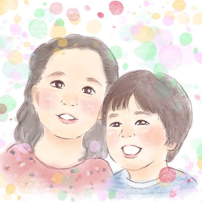 お写真を元に、ふんわり優しい似顔絵をお描きします SNSのアイコンやプレゼント、記念日などに♡ イメージ3