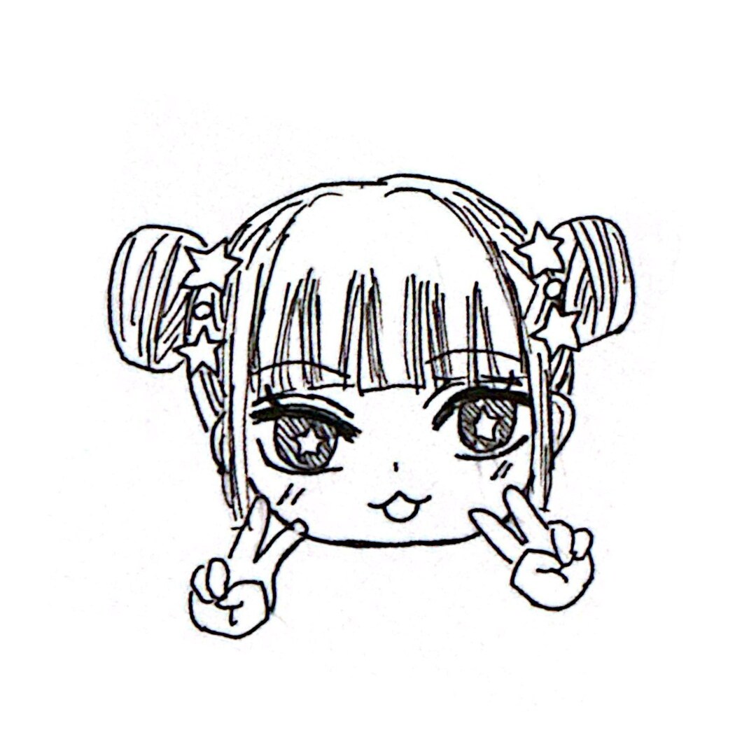 可愛いモノクロイラスト描きます シンプルだけど、なんか可愛い。そんなイラスト描きます イメージ3