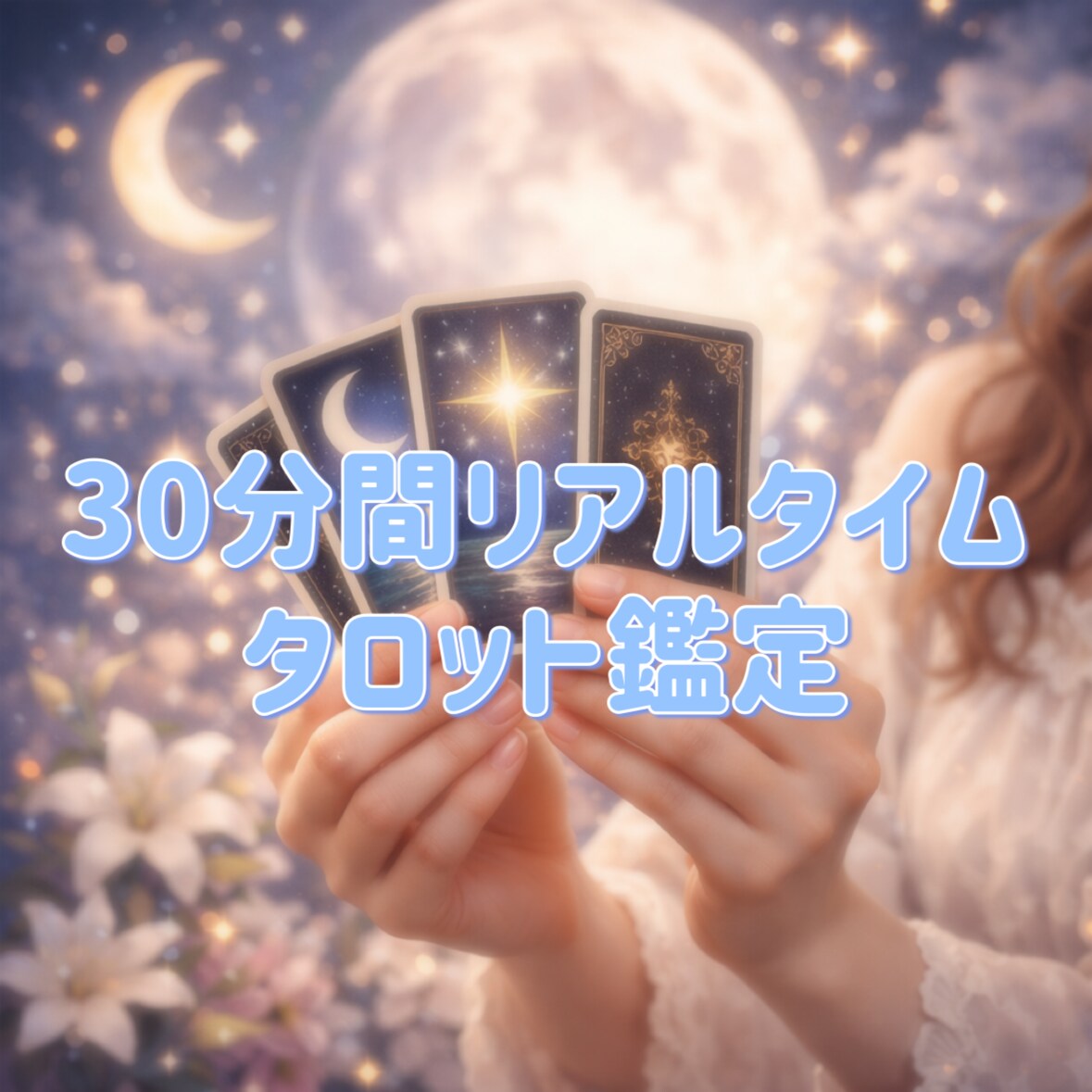 チャットで30分間タロット鑑定します 30分間リアルタイムでタロット鑑定。質問は何個でも◎ イメージ1