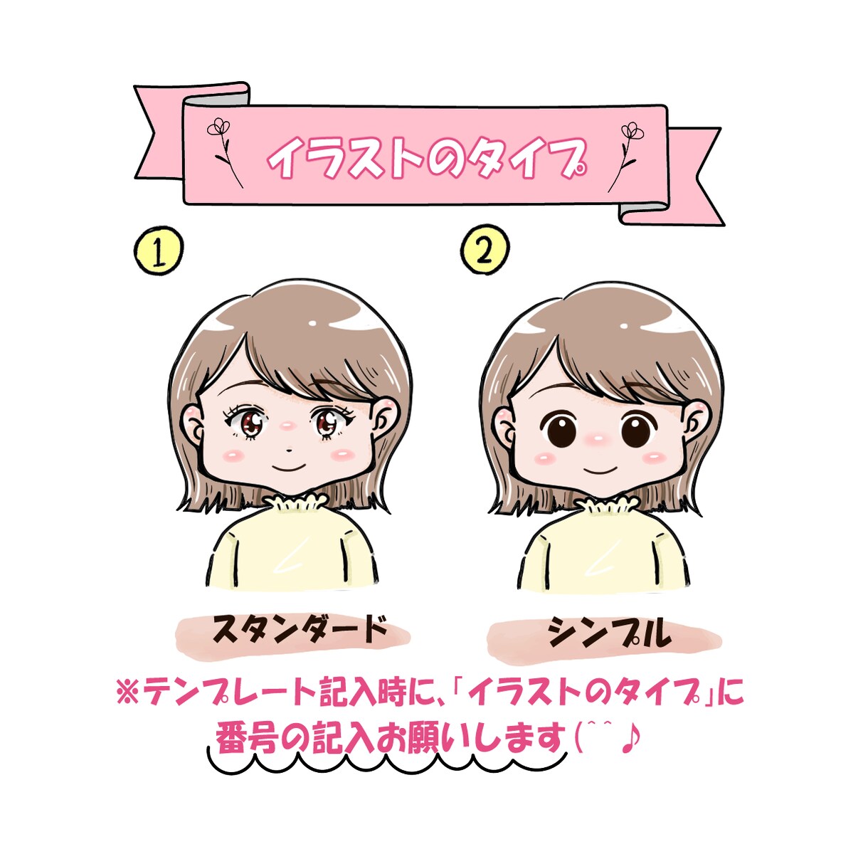 商用OK◎好感度up！かわいい表情違い4点描きます ブログ、YouTube、SNSの挿絵に使えます✩.*˚ イメージ2