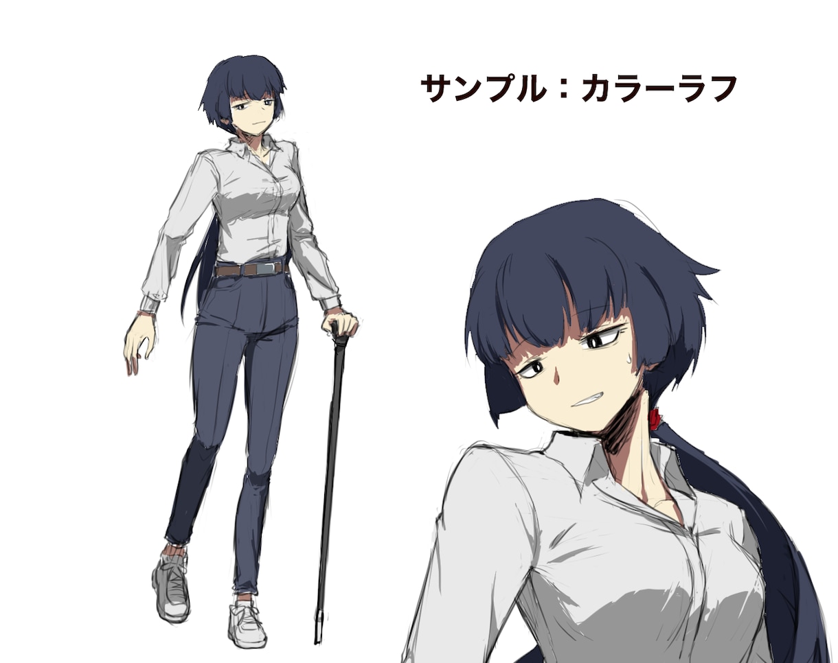 立ち絵描かせていただきます 商用利用オプションあり、全身+腰から上コースがオススメです。 イメージ2