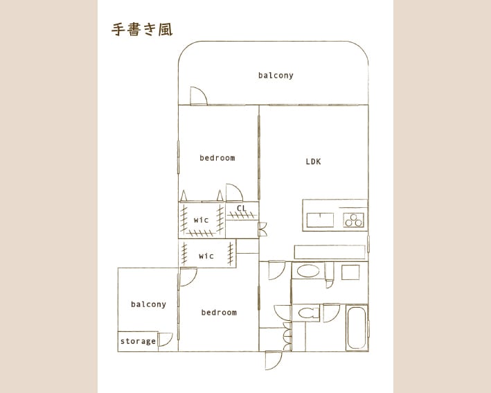 素早く間取り図をトレース・作成します 不動産資料や広告に、分かりやすい間取り図を イメージ4