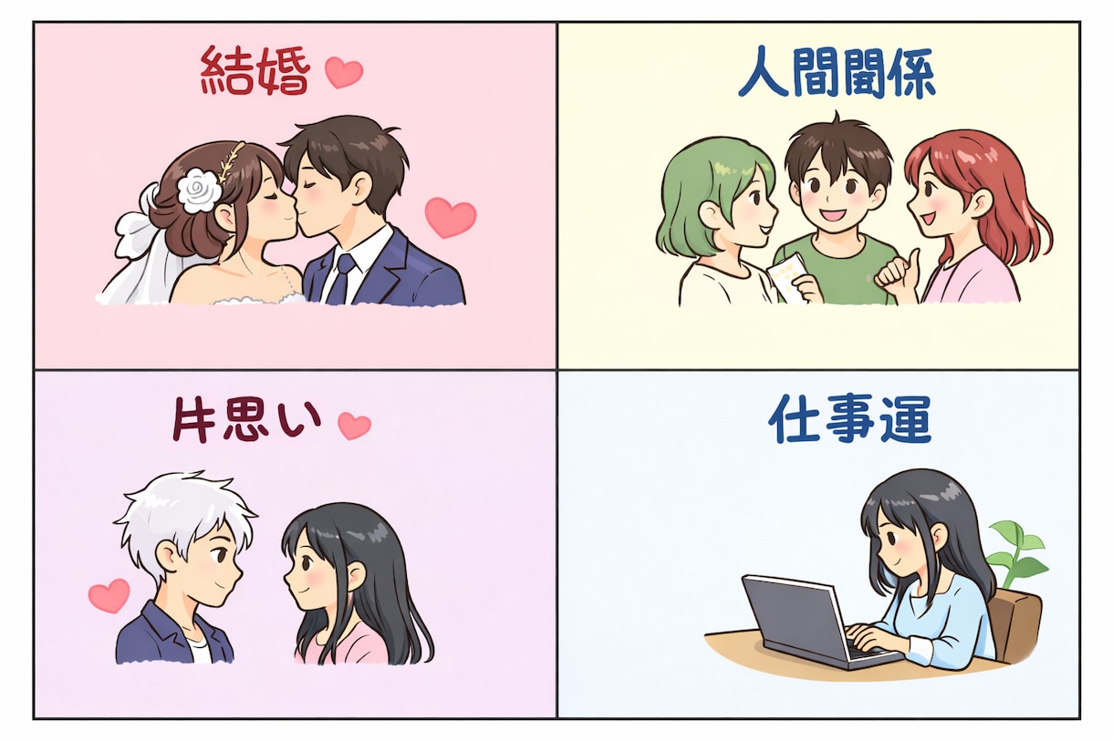 どんな事もたっぷり占います 1質問のみ　仕事/恋愛/金運/人間関係/相性 イメージ1