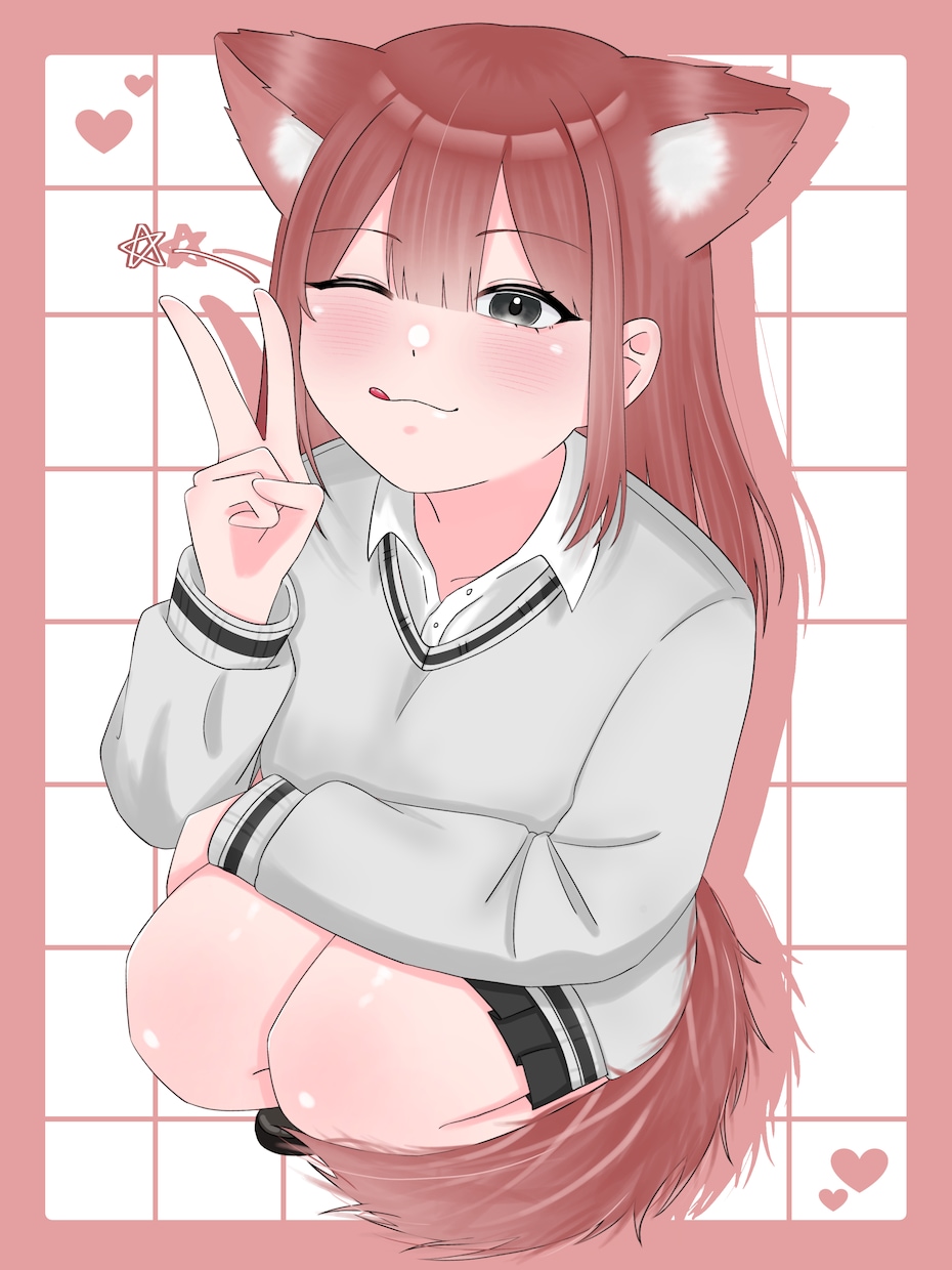ケモ耳×中性的なかわいいイラスト描きます 中性的で儚い雰囲気が好きな方へ イメージ2