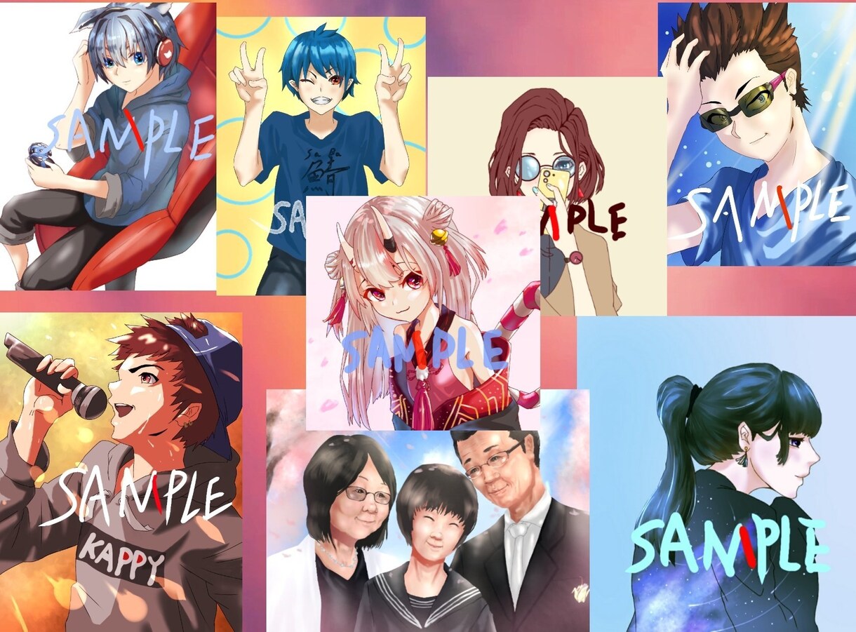 アイコンなどのイラストを描きます チビキャラや等身キャラクター、サムネイルなどお描きします イメージ2