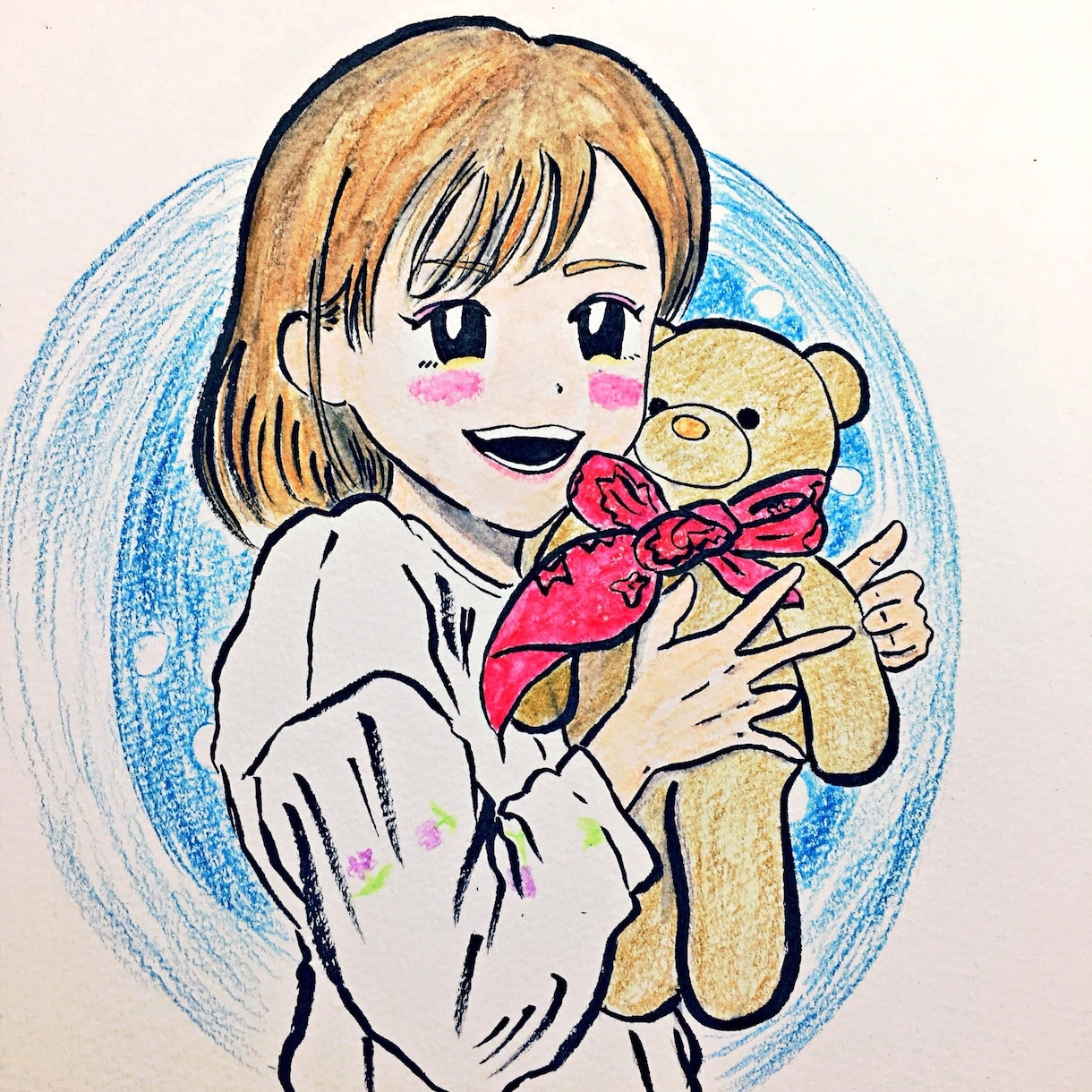 色いっぱいの可愛くて存在感のある絵を描きます 暗い心に色を増やすイラストならおまかせ！ イメージ2