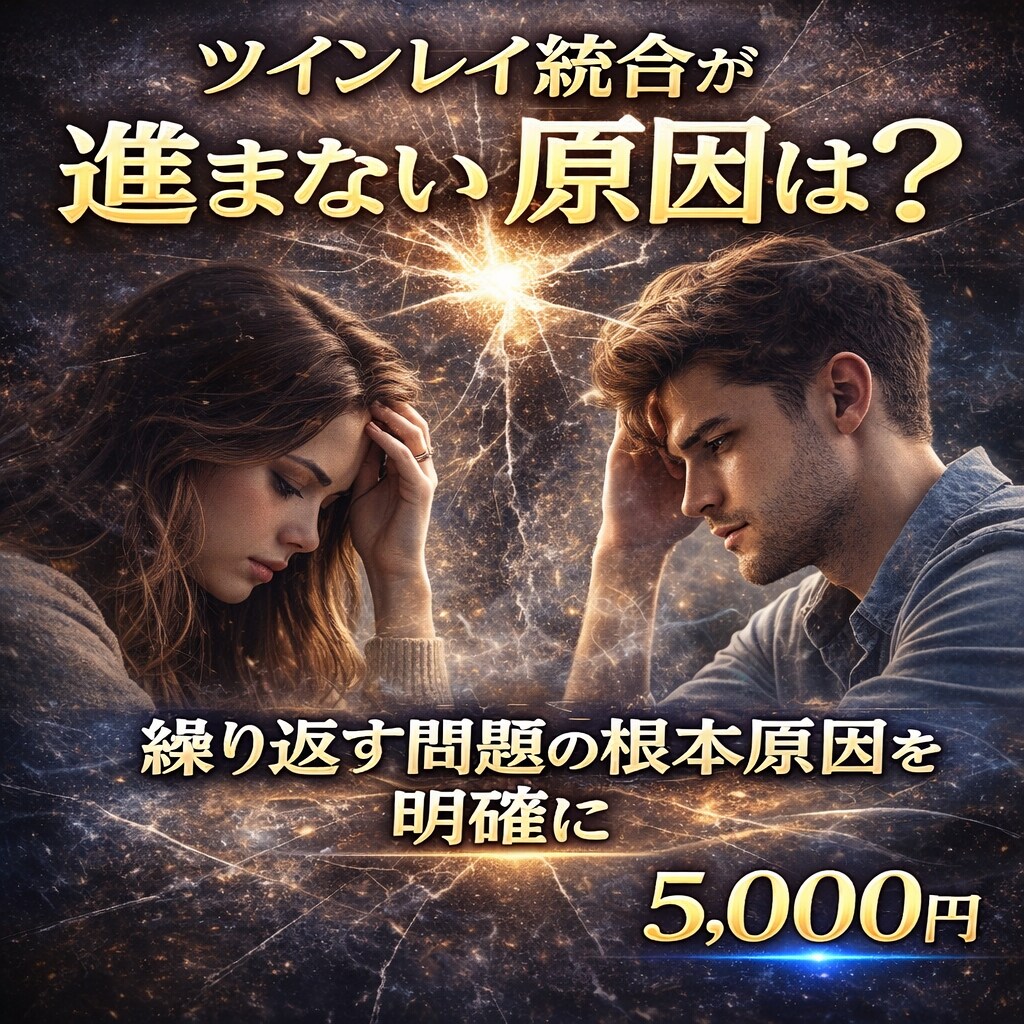 ツインレイ統合が進まない原因を霊視します 繰り返す問題の根本原因を明確にします イメージ1