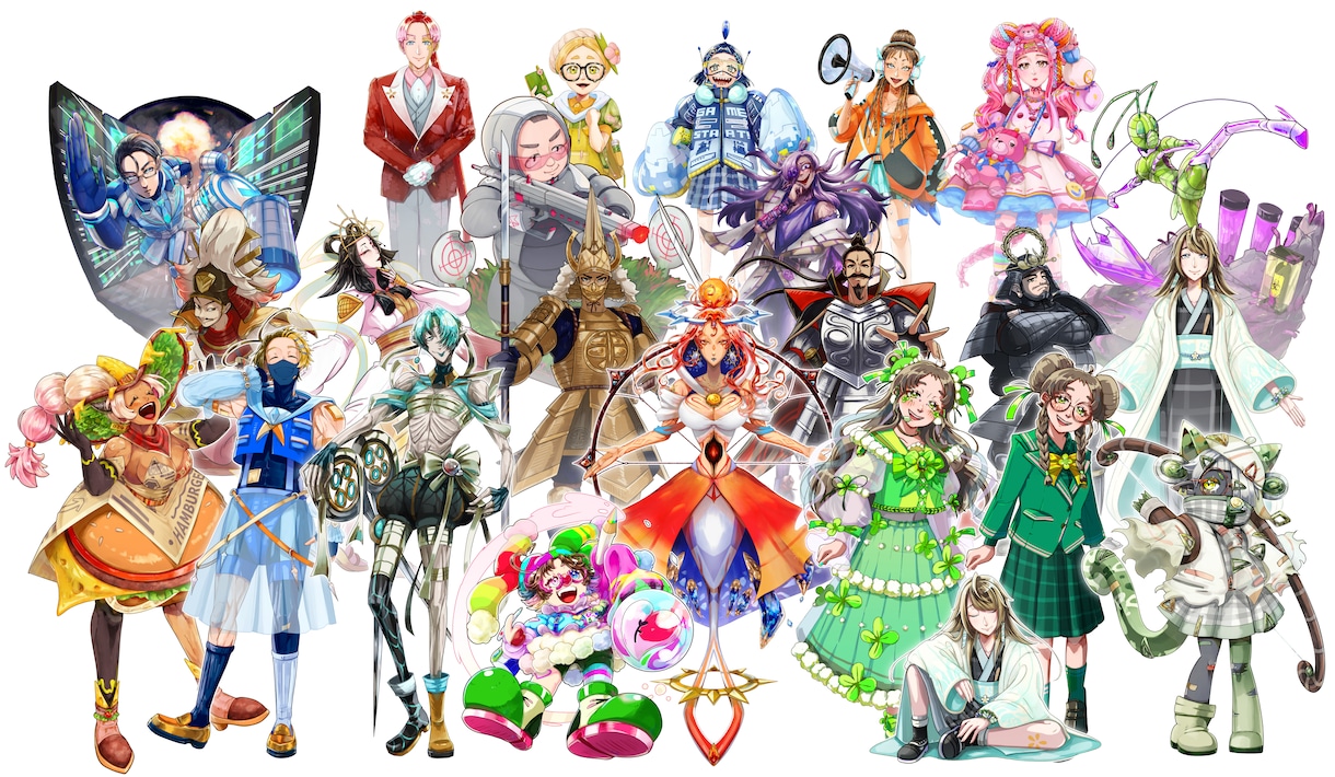 かっこかわいいキャラクター立ち絵作ります デザイン料込✨別途オプション(Live2Dパーツ分け含)様々 イメージ2