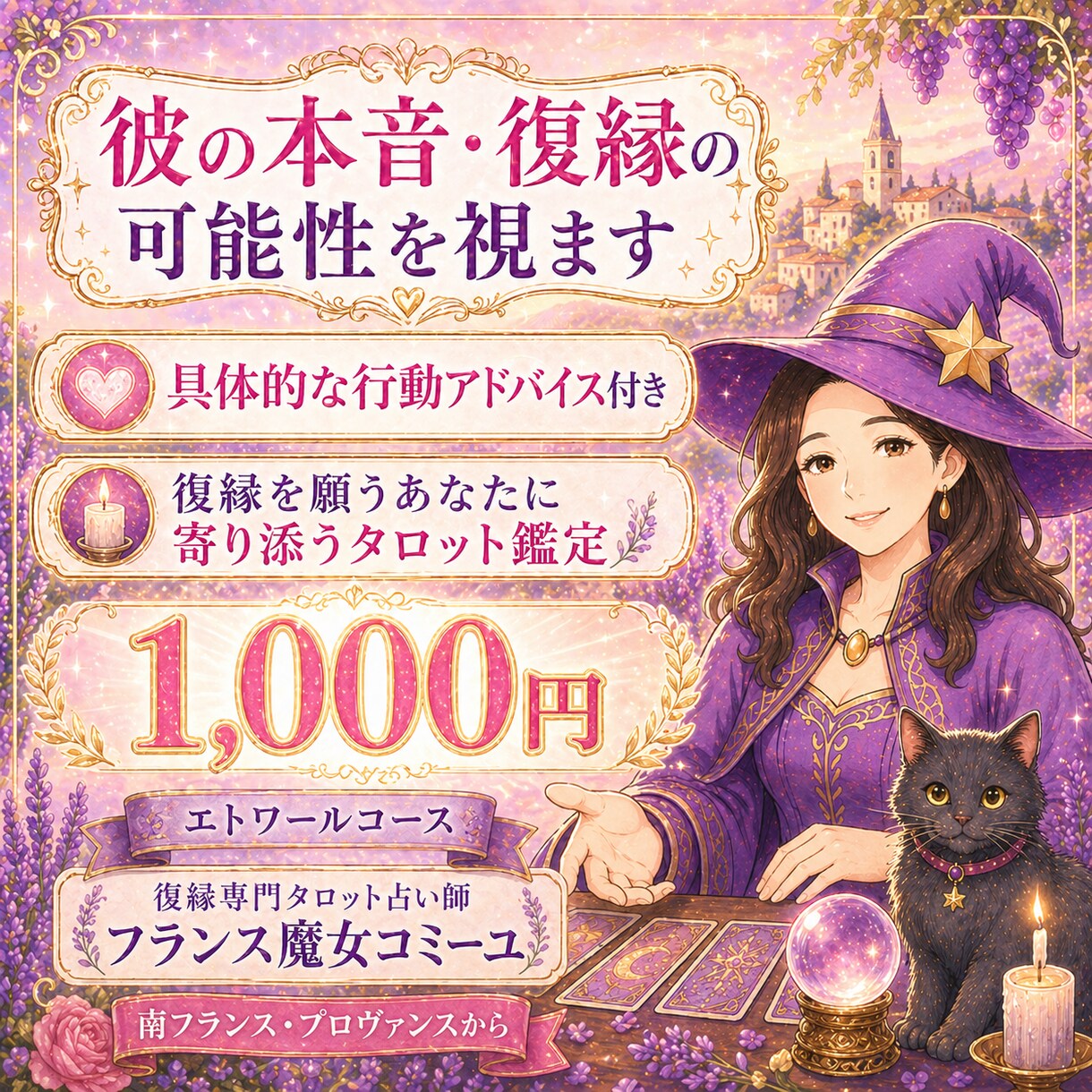 彼の本音と復縁の可能性を視ます タロットと魔女の智慧で今すべき行動を伝えます イメージ1
