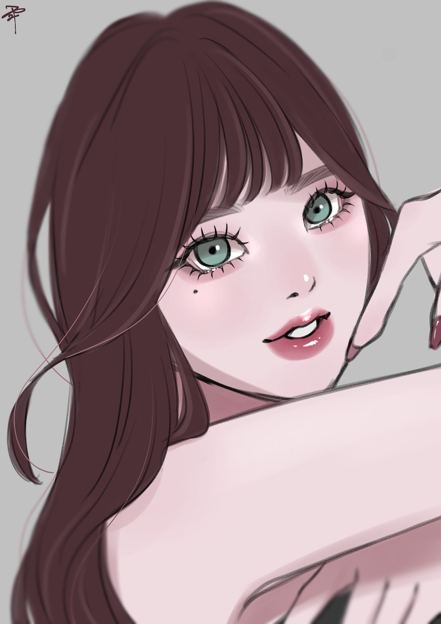 可愛くて目にとまるイラスト描きます 雰囲気のある女の子を描きます！ イメージ3