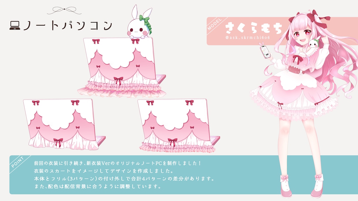 Vtuber様必見！配信素材作成します 【商用利用料込】立ち絵や三面図からオリジナル素材を作成します イメージ5