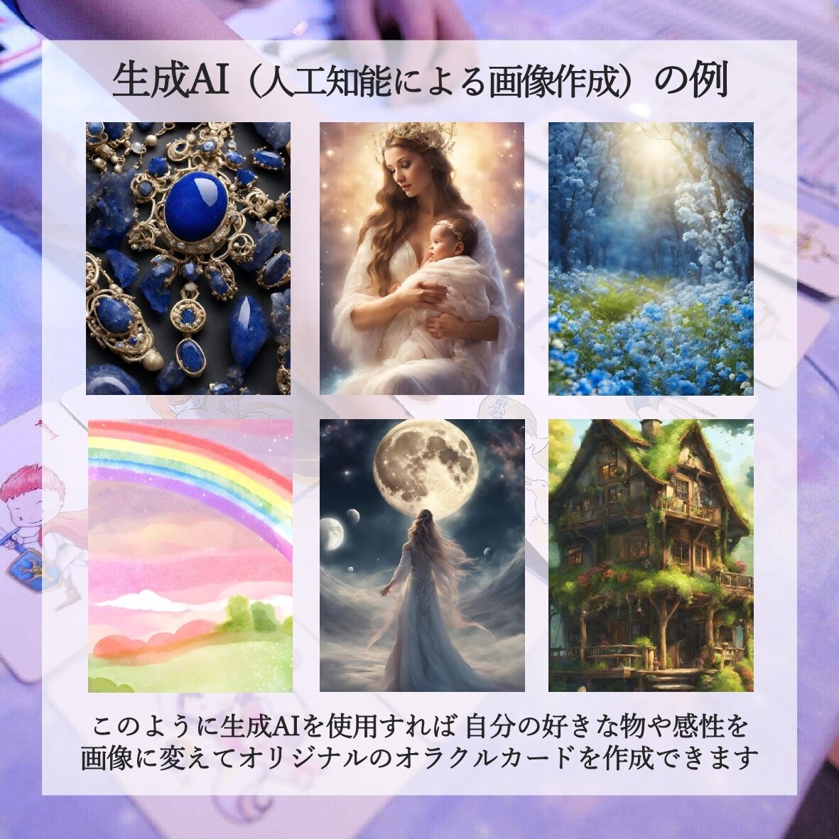 オリジナルオラクルカード作成をサポートします 生成AIを使った自分だけのオリジナルオラクルカード作成講座 イメージ3