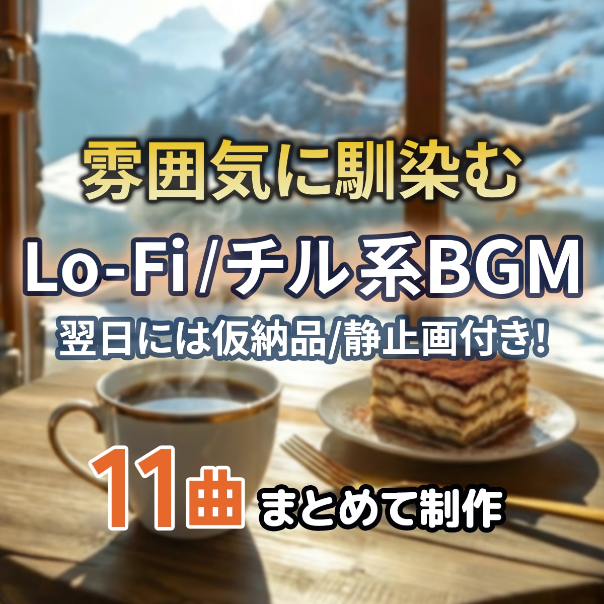 雰囲気に馴染むLo-Fi／チル系BGMを制作します 【BGMをまとめて制作/翌日には仮納品/静止画１枚付き！】 イメージ1
