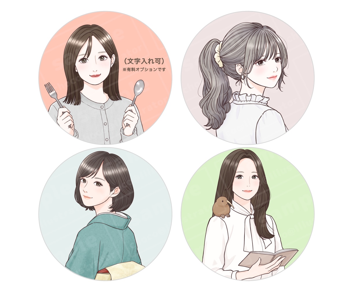 ビジネス◎おしゃれで清潔感のあるイラスト描きます 大人かわいいアイコンで信頼度UP！インスタ・ココナラ用に イメージ7
