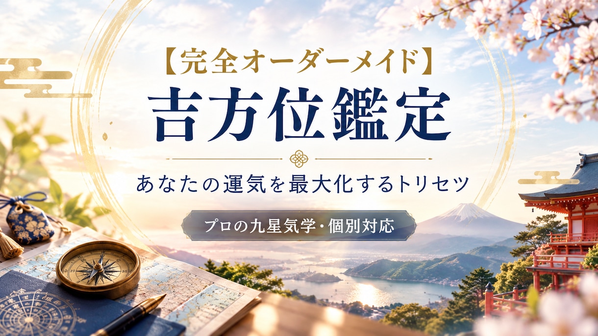 吉方位旅行で運気を最大化する個別鑑定書を作ります 人生を好転させる本格鑑定！現地で深める運気の取り込み方も解説 イメージ2