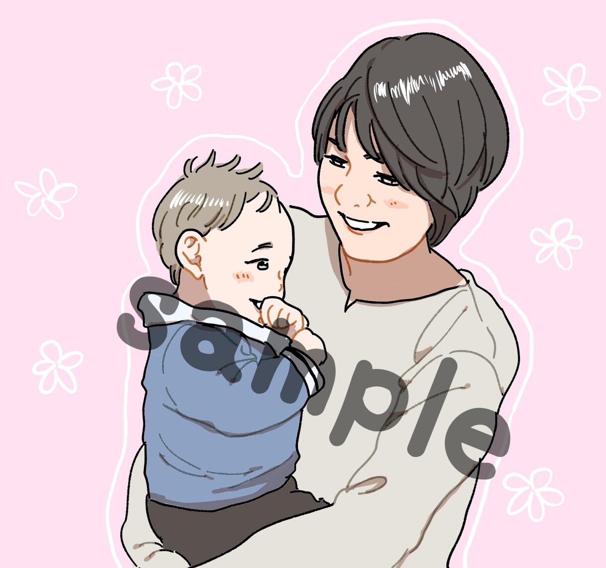 写真をもとにSNS用アイコン、イラスト作成します 最短即日◎ゆるふわイラストやリアル風イラストをお届け♩ イメージ8