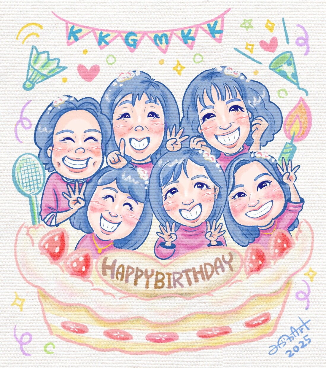 ニコッとあったかい似顔絵＊データ納品します 記念日・プレゼント・思い出に♡ラフ確認ありで安心です◎ イメージ9