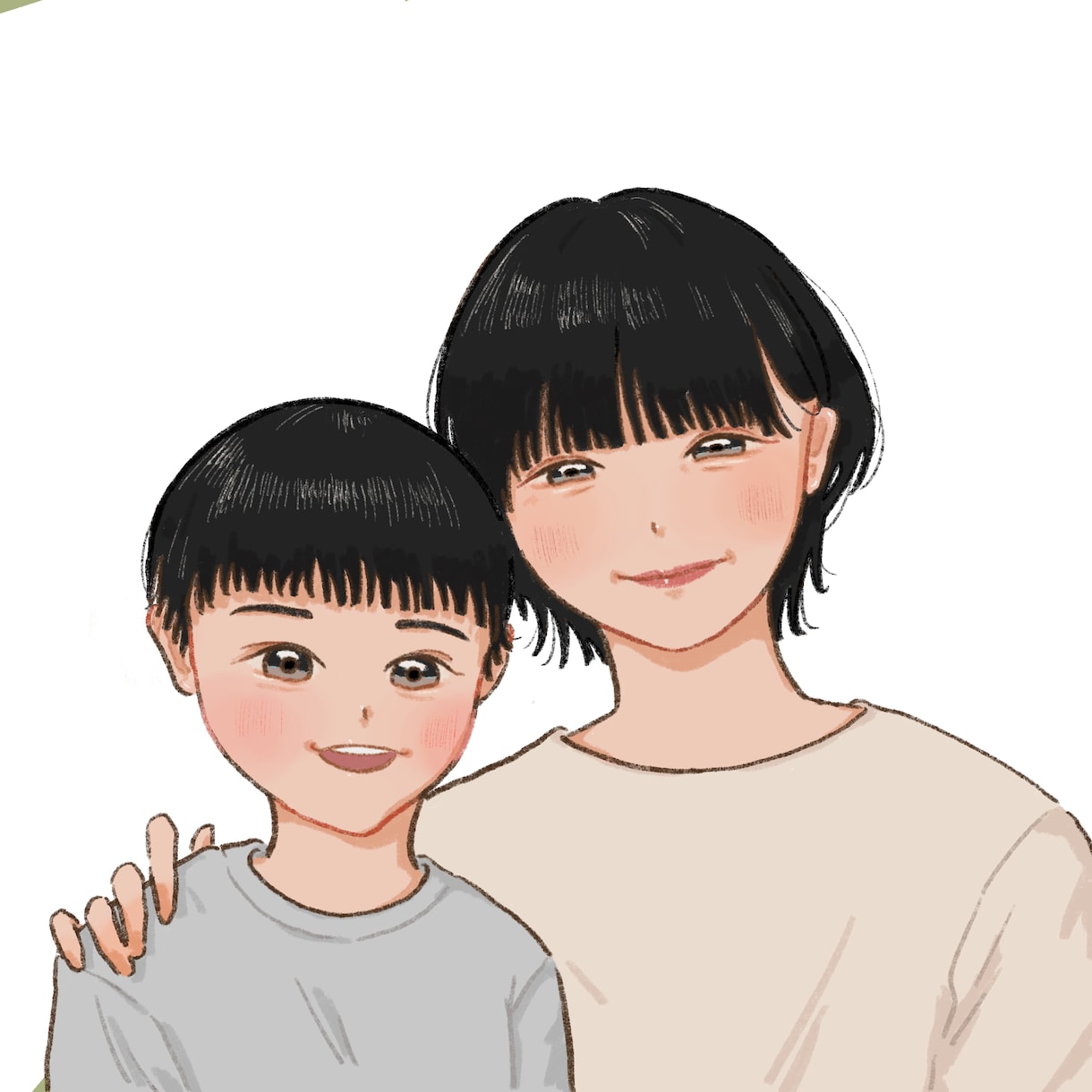 かわいいカップル、ファミリーイラスト描きます プレゼントやウェルカムスペースなどに使用しませんか？ イメージ2
