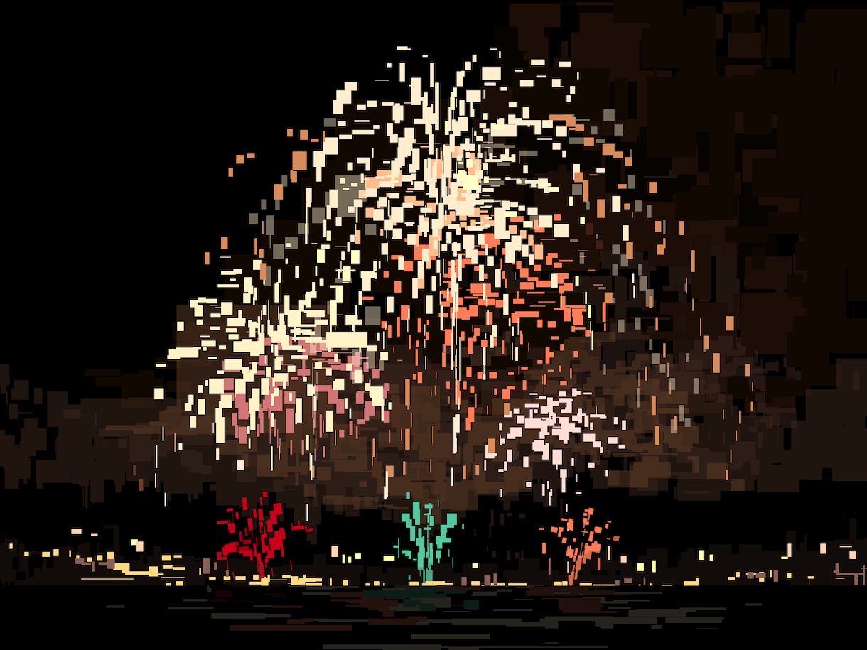 風景を絵にいたします 図形アート　※様々な図形を使って写真を絵で再現いたします イメージ1