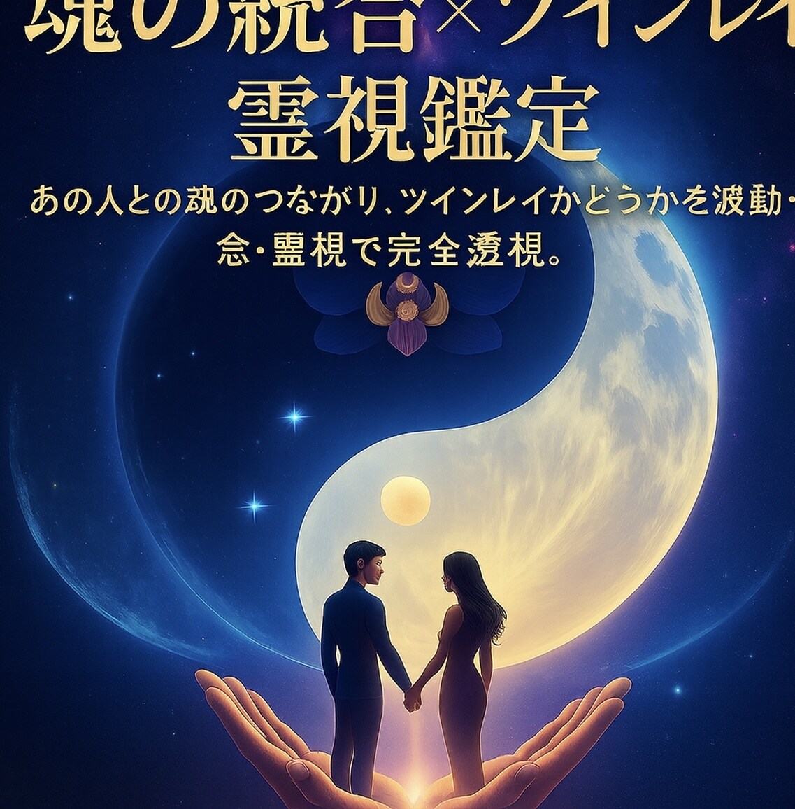 魂の統合 × ツインレイ霊視鑑定します 魂のつながり、ツインレイかどうかを波動・念・霊視で完全透視 イメージ1