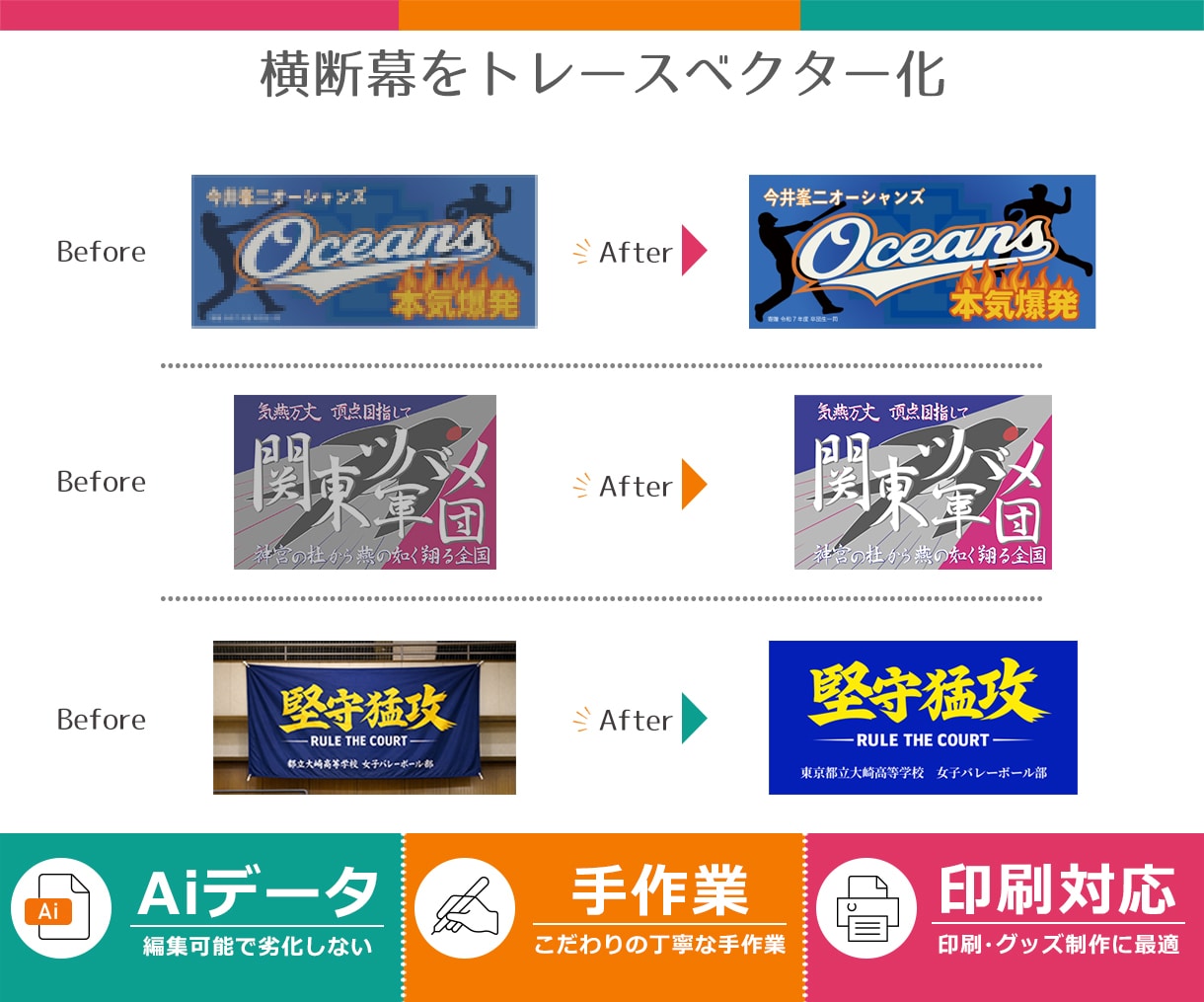 AI画像・ロゴを手作業で高精度なAiデータにします 生成AI・Canva・画像から｜印刷・看板・ステッカー対応 イメージ10