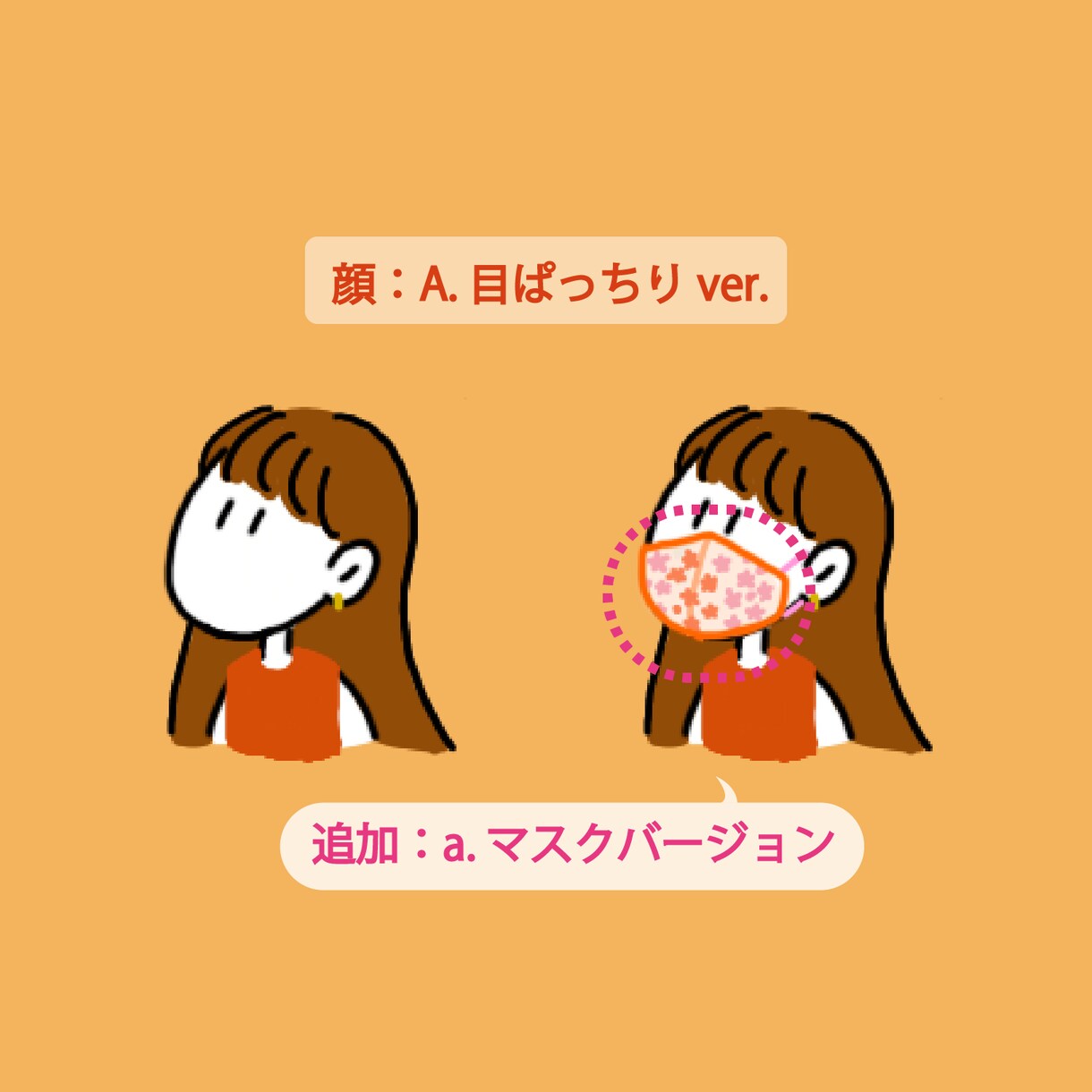 シンプル可愛い似顔絵アイコンつくります お気に入りの服を着たおしゃれアイコンいかがですか？ イメージ2