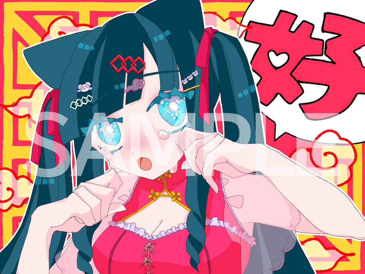 ご依頼キャラクターのイラスト描きます かわいい・キラキラ・地雷系の一枚絵 イメージ2
