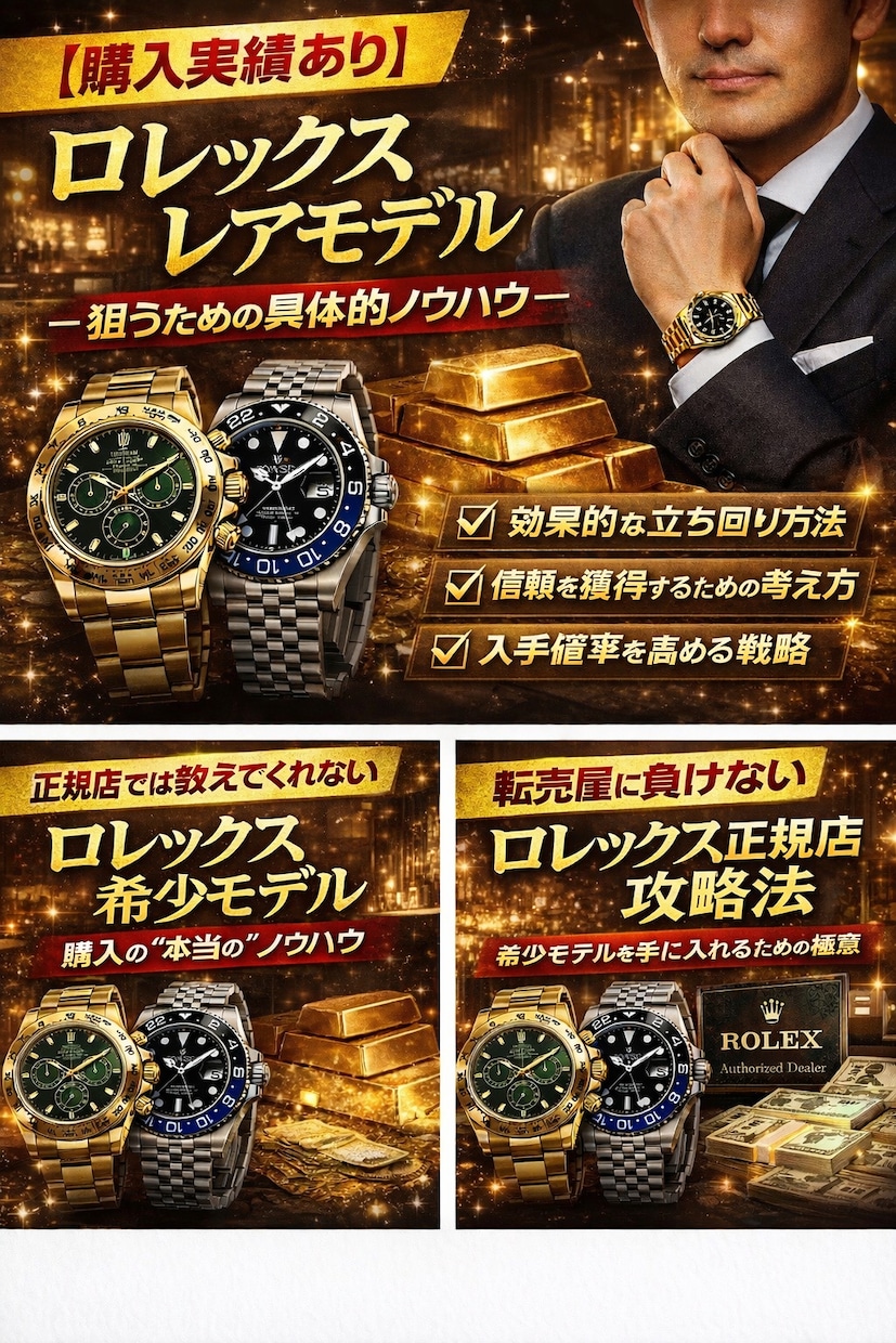 ロレックス正規店攻略・希少モデル入手法教えます なぜあの人は買えるのか?ロレックス希少モデル購入の思考と実践 イメージ2