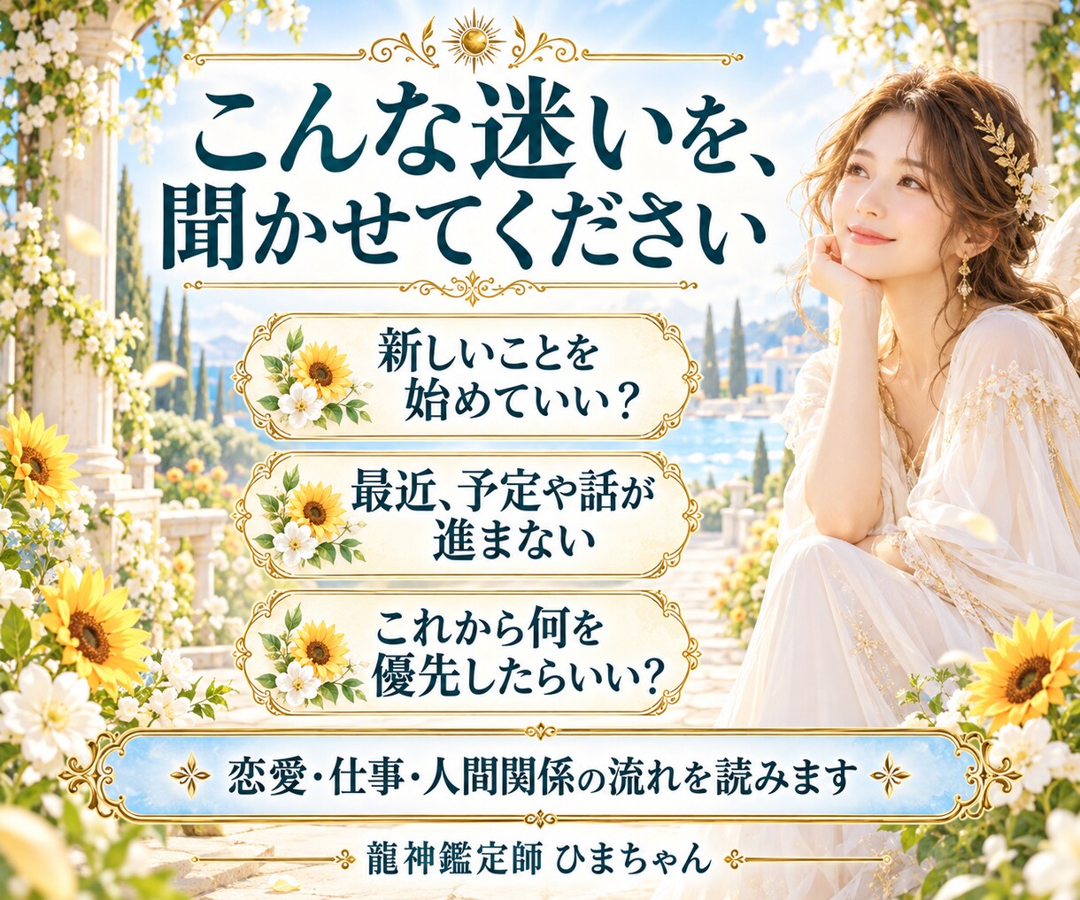 これから３か月の運勢と動くタイミングを占います 恋愛・仕事・人間関係の流れと、今始めるとよいことを読みます イメージ2