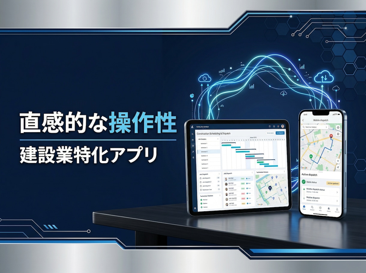 建設現場のアナログ管理を無くす専用システム作ります 現場のDX化！日報や工程管理をスマホ一つで完結させます イメージ3