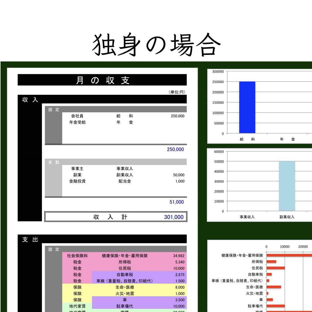 FPが作った「家計の見える化シート」を提供します ご自身で簡単に入力できます！あなたの家計の改善に役立ちます！ イメージ5