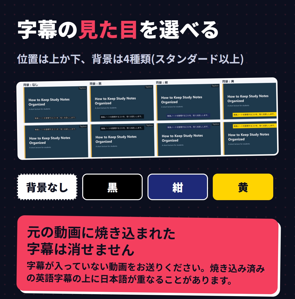 英語動画を日本語字幕に翻訳！AI吹き替えも承ります 3,500円〜／字幕ファイルから吹き替えまで選べます イメージ4