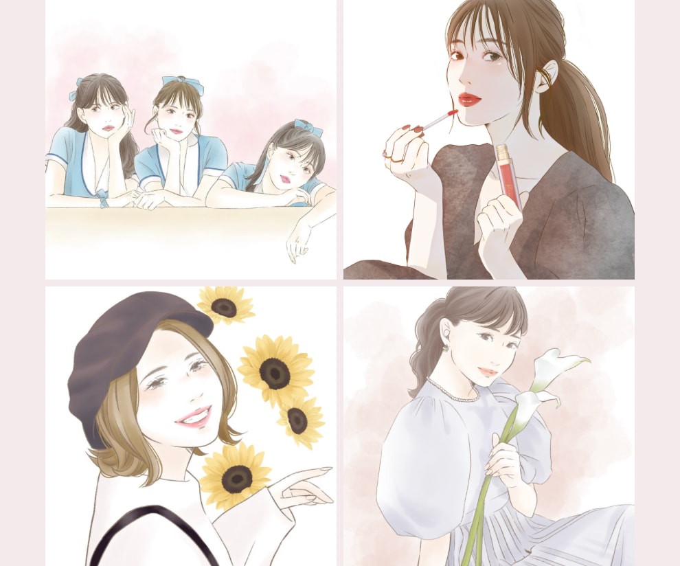 繊細で“女性の魅力を引き出す”イラスト作成します 商用可◎起業、副業女性のSNSアイコンでフォロワー増加！ イメージ6
