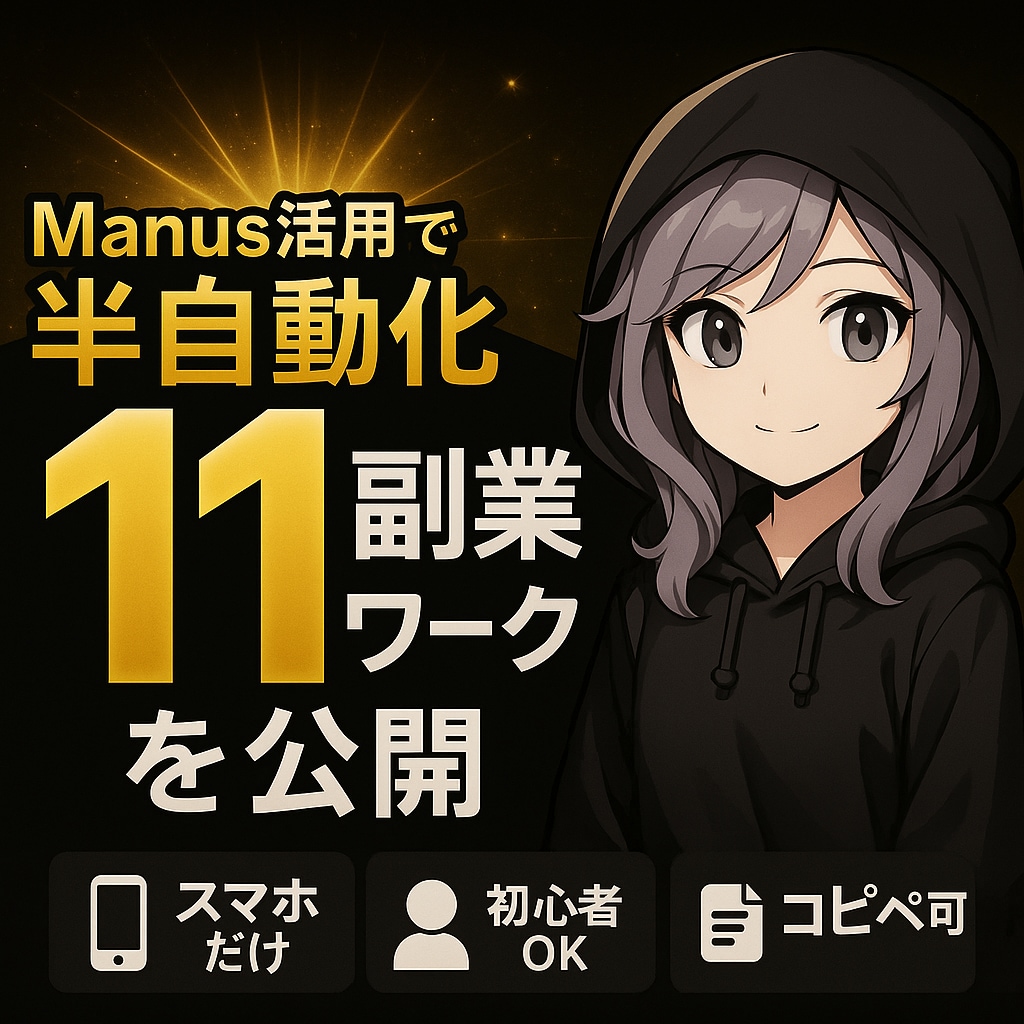 コピペOK!半自動化で11の収益化方法教えます スマホ1台・スキル不要で始められる。コピペOKのテンプレ付き イメージ1
