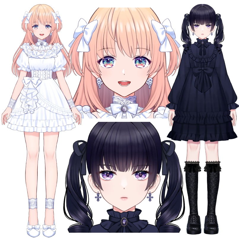 Vtuber、TRPG用立ち絵制作致します Live2Dパーツ分け、キャラクターデザインも イメージ2