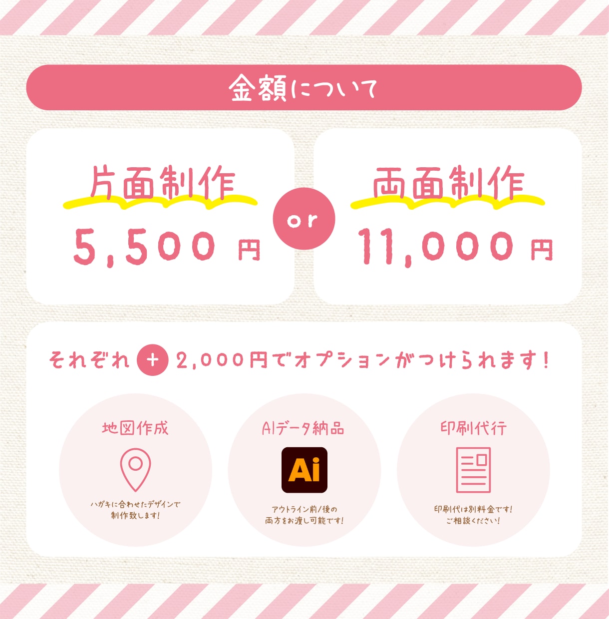 大人カワイイ、ふんわりデザインのハガキを作成します 今っぽデザインで他店と差別化！ふんわりデザインで女性ウケ抜群 イメージ3