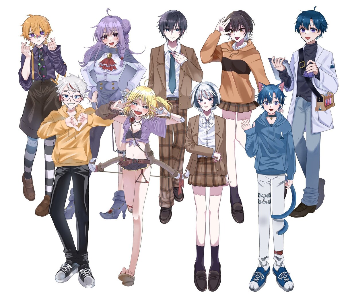 オリキャラの立ち絵描きます 可愛く綺麗な絵柄♪IRIAMのアバターやTRPGの立ち絵に！ イメージ4