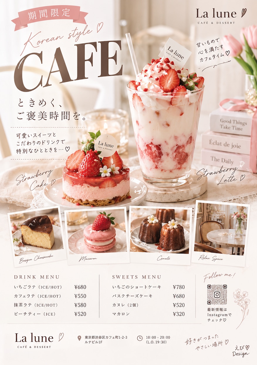 店舗POP・チラシをかわいく作成します 見るたび、ちょっと気分が上がるデザインを♡ イメージ1