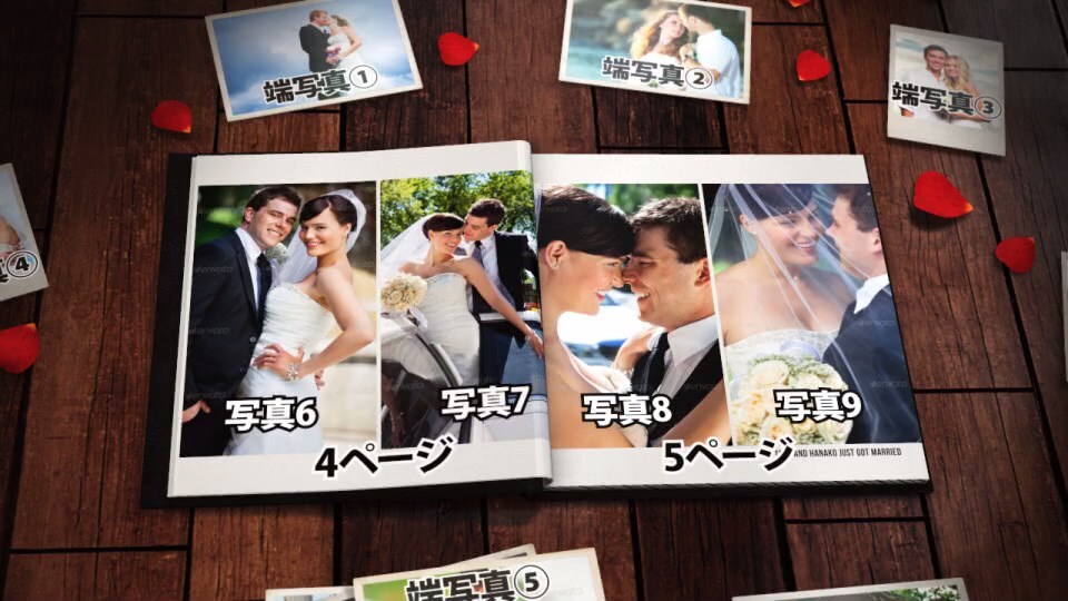 ウェディングのフォトアルバムムービーをつくります 家族や親戚などへのプレゼントにおすすめ！ イメージ2