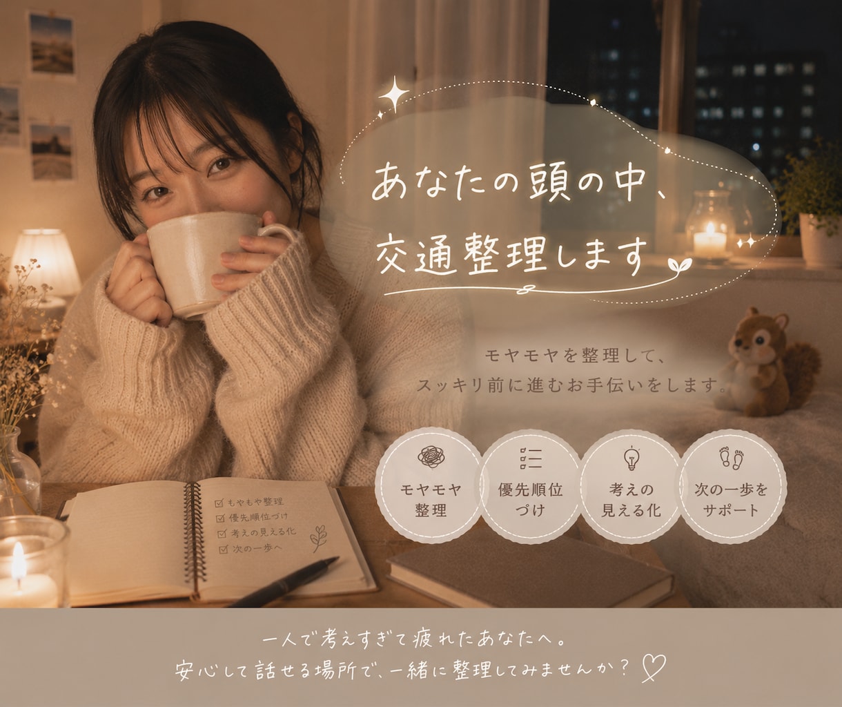 あなたの頭の中を交通整理します 絡まった思考を一緒にほどきます イメージ2