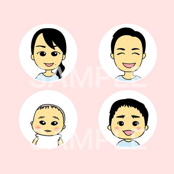 シンプル・かわいい★似顔絵をお描きします SNSアイコン・プレゼントなどに！ イメージ1