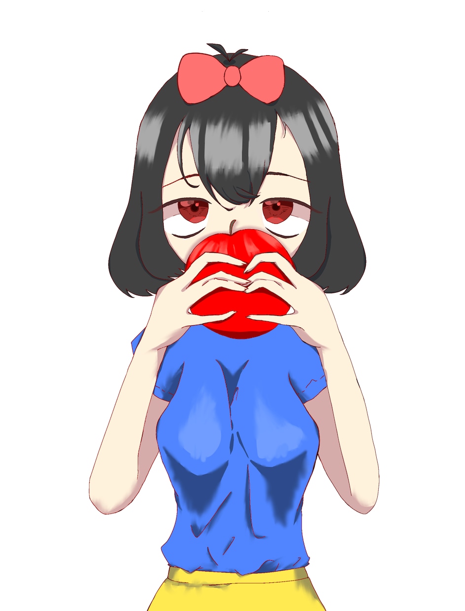少しポップな絵を描きます 童話の白雪姫をモチーフに描きました。 イメージ2