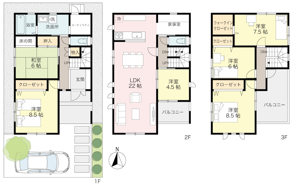 不動産物件の間取り図を作ります Illustratorできれいに作ります イメージ1
