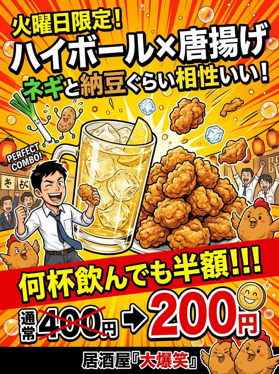 売上UPする飲食店ポップ・メニューつくります 現場経験あり!ターゲットに刺さるデザイン イメージ3