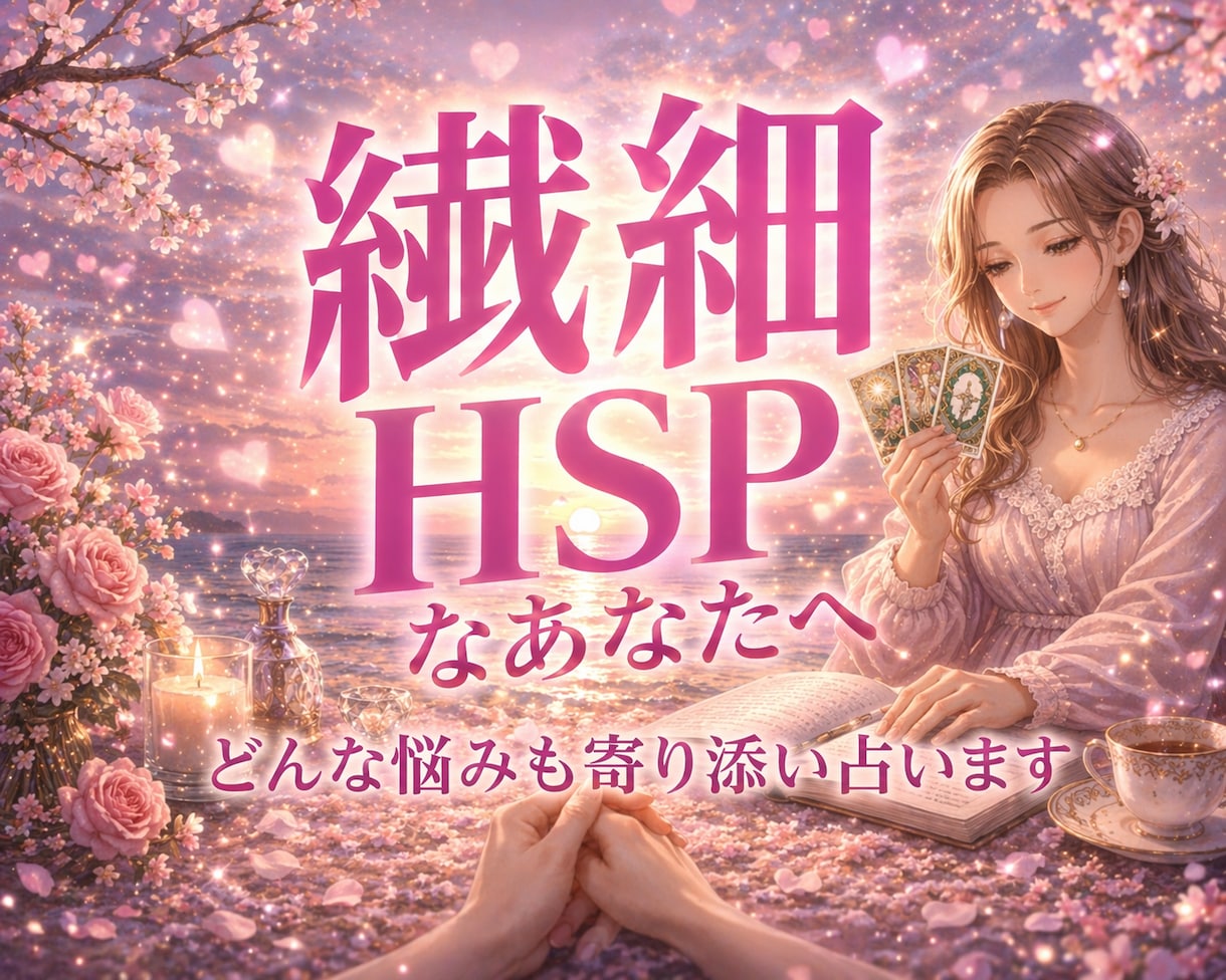 繊細さんHSPさんの不安モヤモヤ優しく寄り添います 恋愛仕事家庭人間関係どんな悩みも安心　敏感な心をスッキリ軽く イメージ1