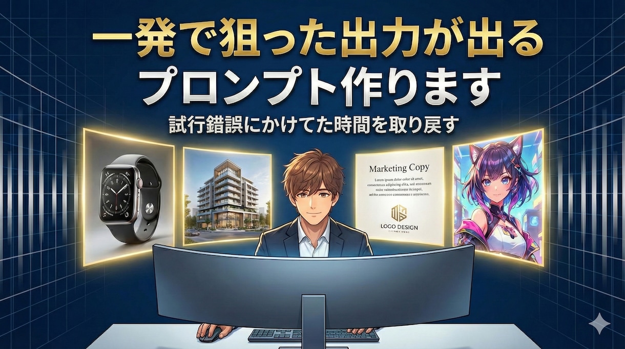 一発で狙った出力が出るプロンプト作ります 。試行錯誤にかけてた時間を取り戻す イメージ1